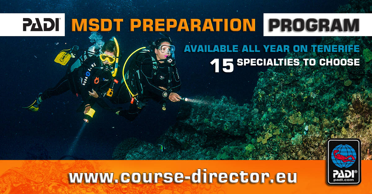 PADI Course Director - Tenerife  MSDTgotowy - PADI MSDT